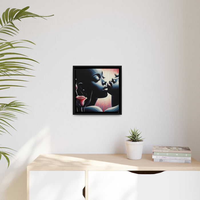Elegant Matte Canvas Artwork with Black Pinewood Frame - Sustainable Luxury for Your Home