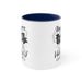 Vibrant Accent 11oz Two-Tone Ceramic Coffee Mug with Custom Design