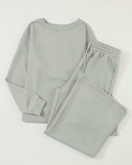 Stylish Gray Textured Lounge Set for Ultimate Relaxation