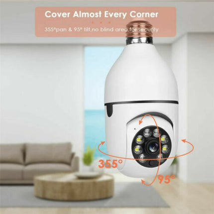 IR E27 Light Bulb Camera 1080P HD Wireless Wifi Smart Home Security Ca
