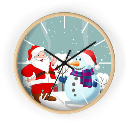 Luxury Festive Wooden Wall Clock for Upscale Interiors