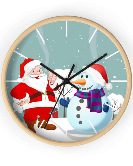 Luxury Festive Wooden Wall Clock for Upscale Interiors