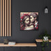 Elegant Whisper Matte Canvas Art - Eco-Friendly Black Pinewood Framed Wall Decor