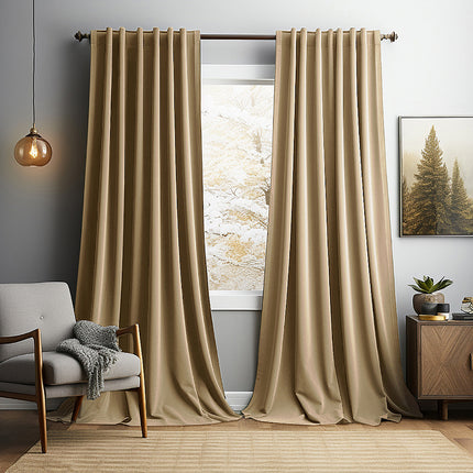 Vintage Velvet Blackout Curtain | Heat-Insulating, Perforated Eyelet, 8 Colours
