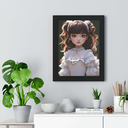 Eco-Friendly 3D Girl Wall Art with Sustainable Frame: Modern Green Home Decor