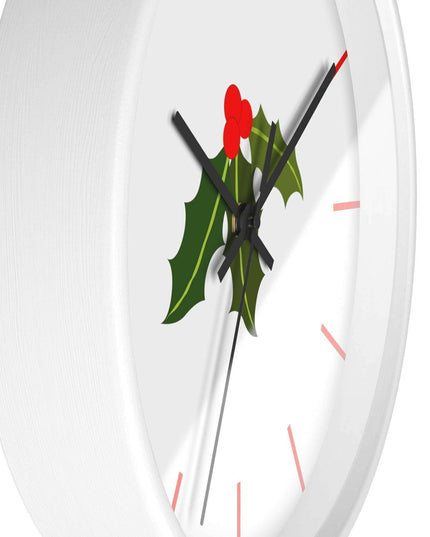 Elegant Artisanal Wooden Wall Clock with Lively Print Design