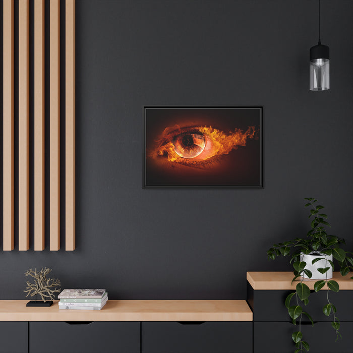 Elegant Matte Canvas Print Set with Black Pinewood Frame