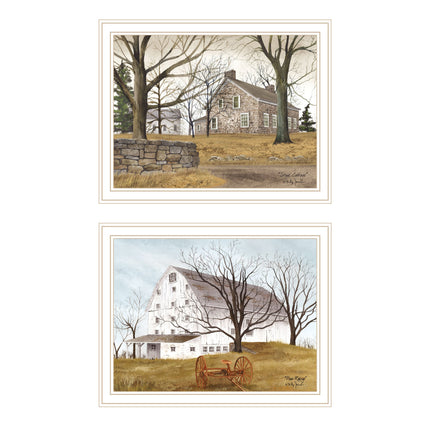 Billy Jacobs 2-Piece Farmhouse Wall Art Set - Stone Cottage & Barn Des