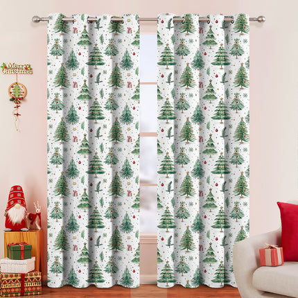 Peekaboo Studio Christmas Forest Punching Shading Curtain, Festive Des