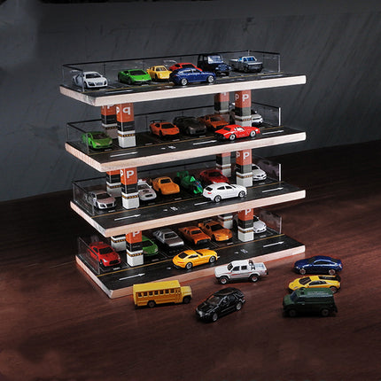 Acrylic Multi-Level Simulation Parking Garage — 1:64 Scale Diecast Display