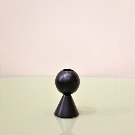 Wooden Candlestick Holder For Home Decor Black Or White Finish