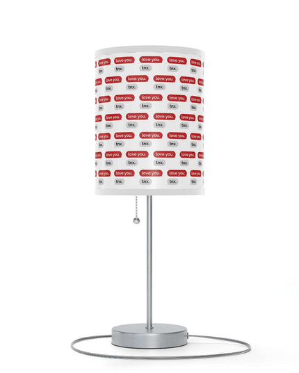 Customizable Valentine’s Luxe Steel Table Lamp with Exquisite Shade
