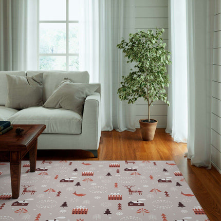 Magical Holiday Haven: Plush Personalized Children's Rug for Cozy Celebrations