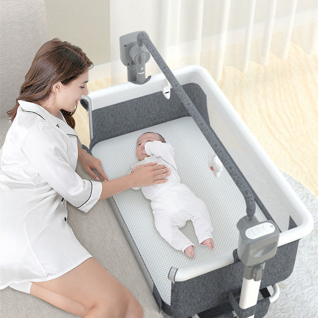 Peekaboo Studio Portable Electric Bassinet - Foldable Bedside Baby Bed