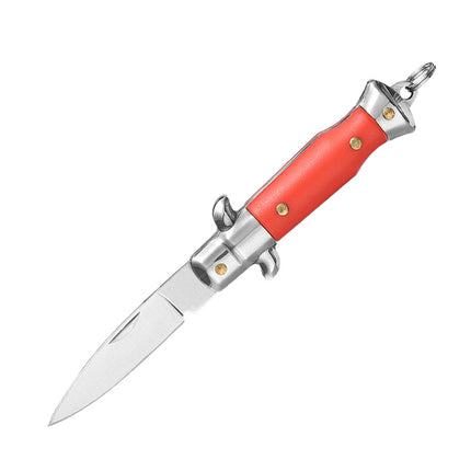 Compact Folding Knife with 440 Stainless Steel Blade and ABS Handle Keychain