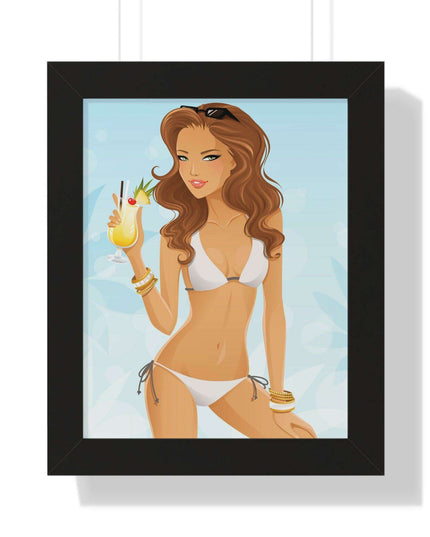 Tropical Oasis Vertical Framed Art Print