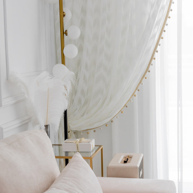 Peekaboo Studio Simple Pure Color Bedroom Curtain - Light-Filtering De