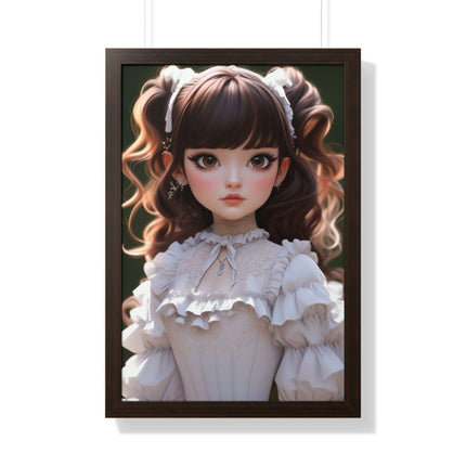 Eco-Friendly 3D Girl Wall Art with Sustainable Frame: Modern Green Home Decor