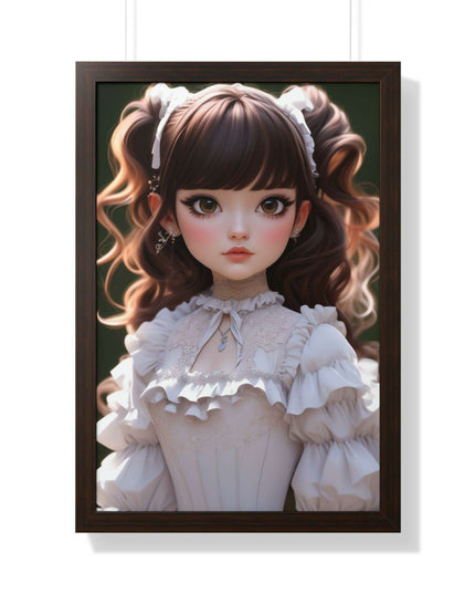 Eco-Friendly 3D Girl Wall Art with Sustainable Frame: Modern Green Home Decor