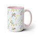 Luxurious Two-Tone Ceramic Coffee Mugs - Elegant Morning Indulgence 15oz