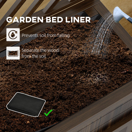 Outsunny Raised Garden Bed with Trellis & Drainage for Climbing Plants