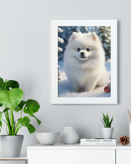 Eco-Friendly Winter Puppy Art Print Collection with Acrylic Protection