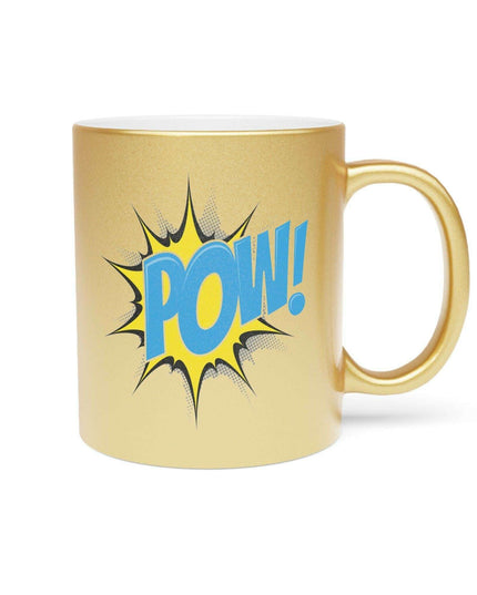 Stylish Metallic Ceramic Coffee Mug - Luxurious Silver and Gold for Tea and Coffee Enthusiasts