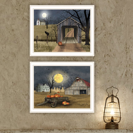 Billy Jacobs 2-Piece Halloween Wall Art Set - Framed Prints for Home D