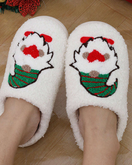 Cute Cartoon Santa Claus Home Slippers Couple Indoor Floor Bedroom Slipper Christmas Warm Shoes Women Men