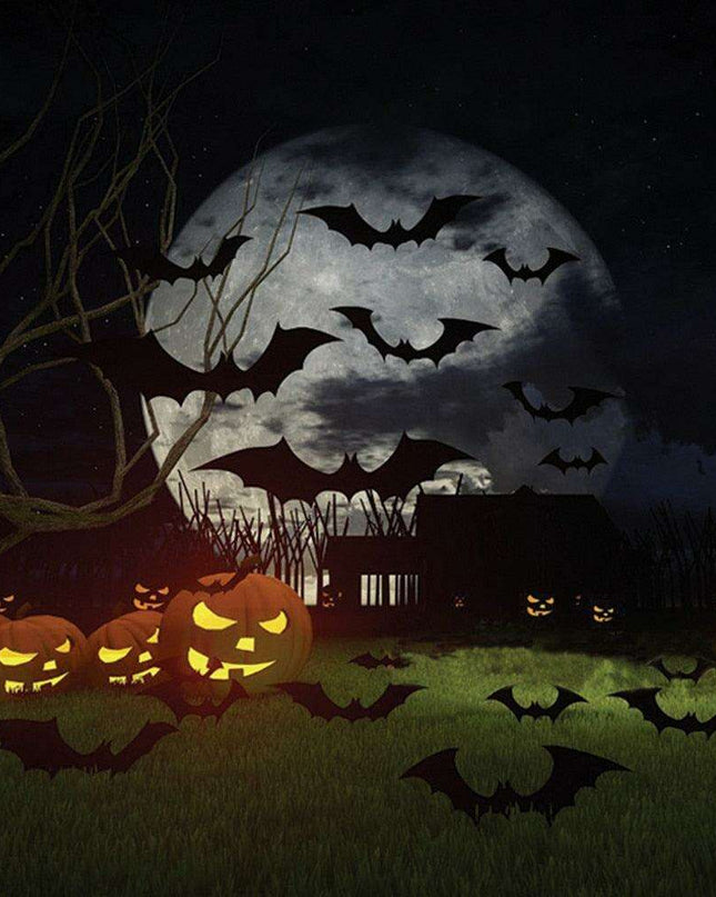 Chic Halloween Bat PVC Wall Decor Sticker Collection