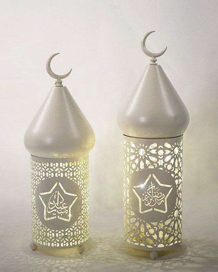 Sleek Iron Lantern: Modern Touch for Eid and Ramadan Festivities