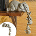 Charming Elephant Trio Resin Garden Ornament - Delightful Figurines for Your Outdoor Space
