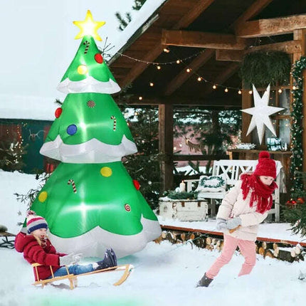 6.9 FT Lighted Christmas Inflatable Decoration, Inflatable Christmas Tree - Très Elite