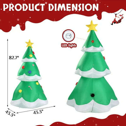 6.9 FT Lighted Christmas Inflatable Decoration, Inflatable Christmas Tree - Très Elite