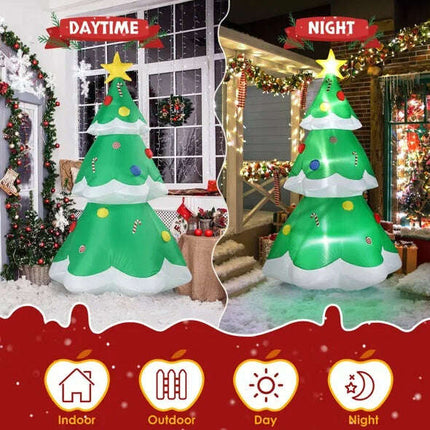 6.9 FT Lighted Christmas Inflatable Decoration, Inflatable Christmas Tree - Très Elite