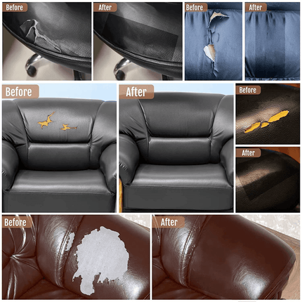 Jumbo XL Luxe Litchi Leather Repair Stickers - Stylish Solutions for Elegant Furniture Fixes