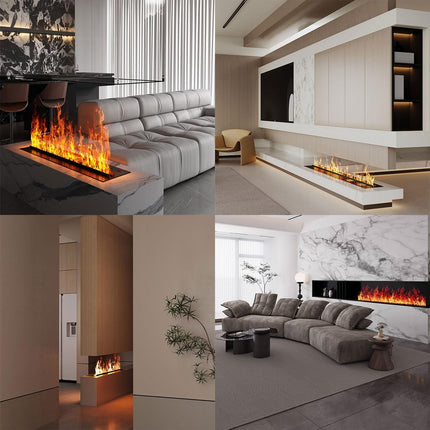 Modern 3D Steam Fireplace Insert & Humidifier for Home
