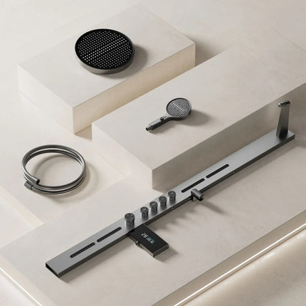 Matte Grey Thermostatic Shower Set | Concealed Design & Luxury