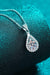 Elegant Teardrop Moissanite Necklace with Sparkling Zircon Accents