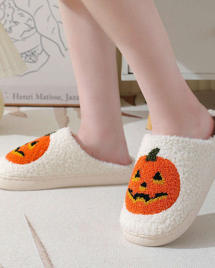 Cozy Pumpkin Cartoon Slippers for Couples