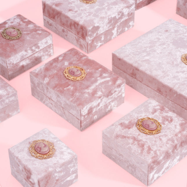 VelvetJewelry Box Ring Necklace Packaging Box