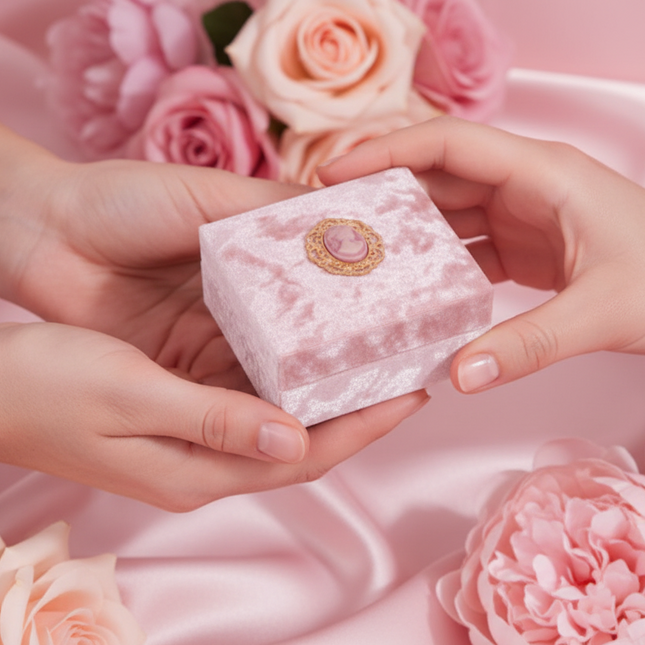 VelvetJewelry Box Ring Necklace Packaging Box