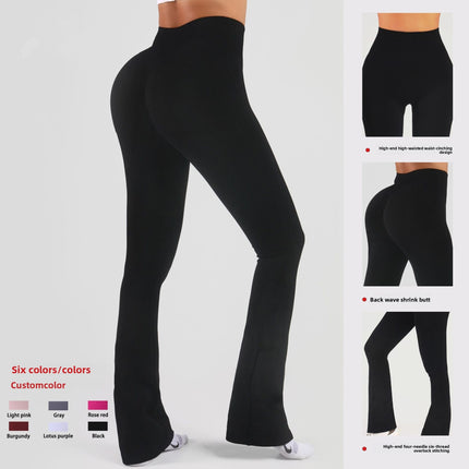 Women's High Waisted Flared Yoga Pants – Scrunch Butt & Bootcut Design