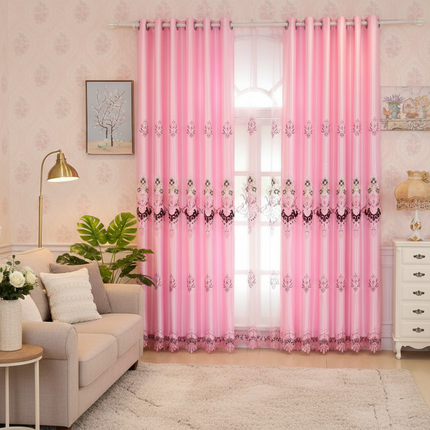European-style Embroidered Curtain Velvet Embroidery
