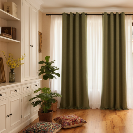 blackout curtain with metal eyelets, velvet. blackout curtain with