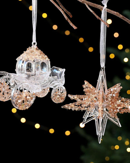 Christmas Decorations Sequined Acrylic Pendant