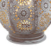 Enchanting Moroccan Lantern Table Lamp - Vintage Metal Candle Holder for Festive Occasions