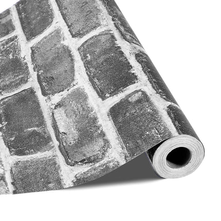 Peekaboo Studio Gray Brick Peel and Stick Wallpaper - Waterproof & Eas