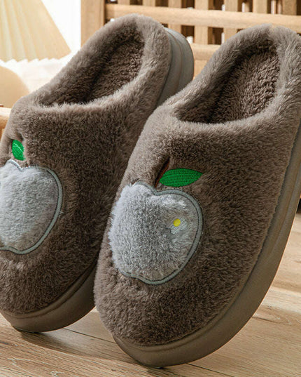 Cotton Slippers For Women Autumn And Winter Indoor Warm And Cute Home Slippers Non-slip Fuzzy Plush Shoes