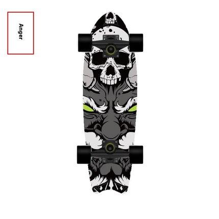 Single Warped Brush Street Board Fishtail Skateboard Maple Deck